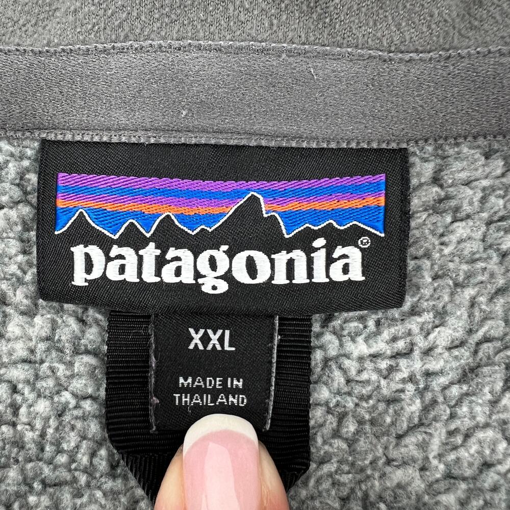Patagonia Mens Better Sweater 1/4 Zip Fleece Pullover in GrayPreowned Size XXL - Picture 6 of 9
